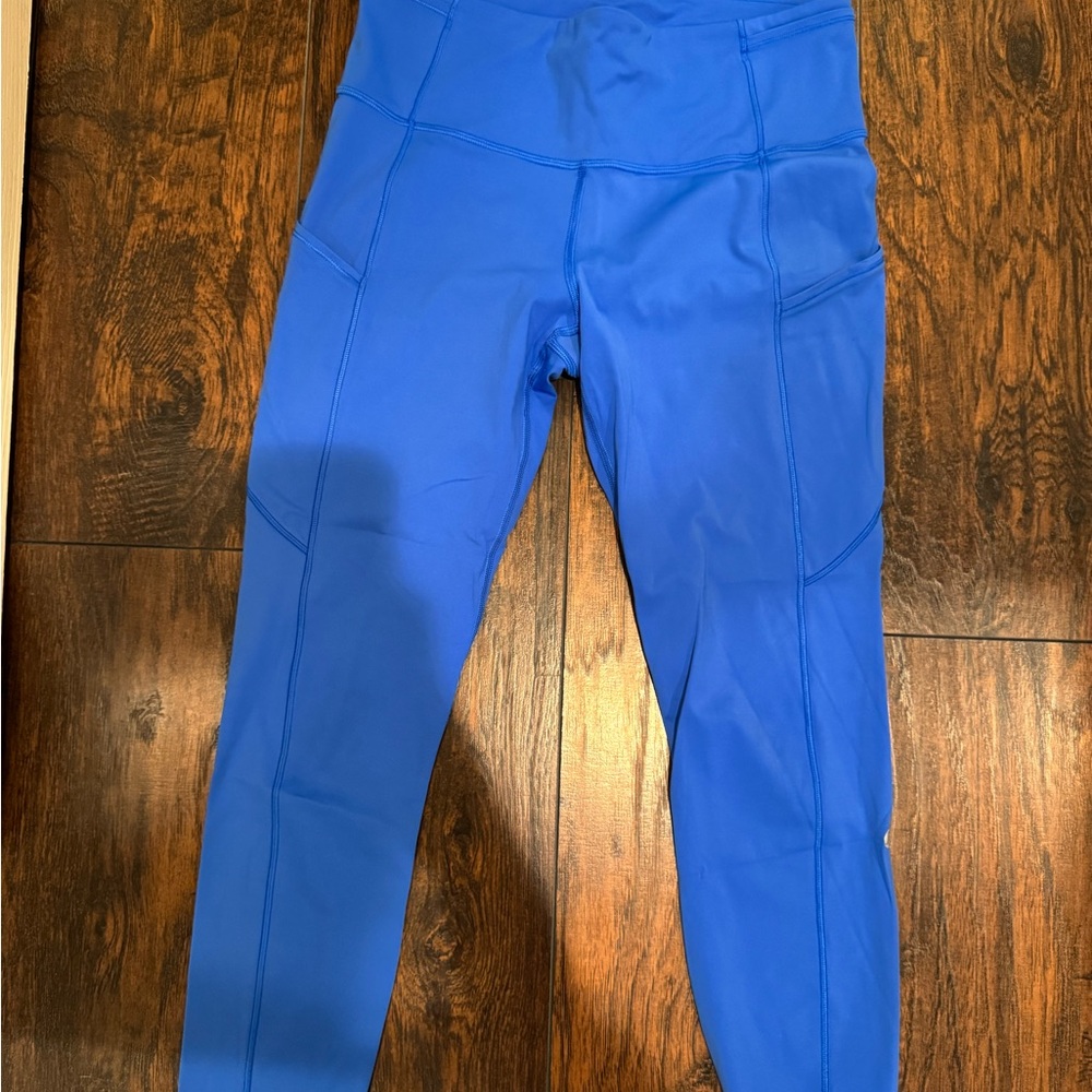 lululemon athletica Blue Leggings High-Waisted Stretchy